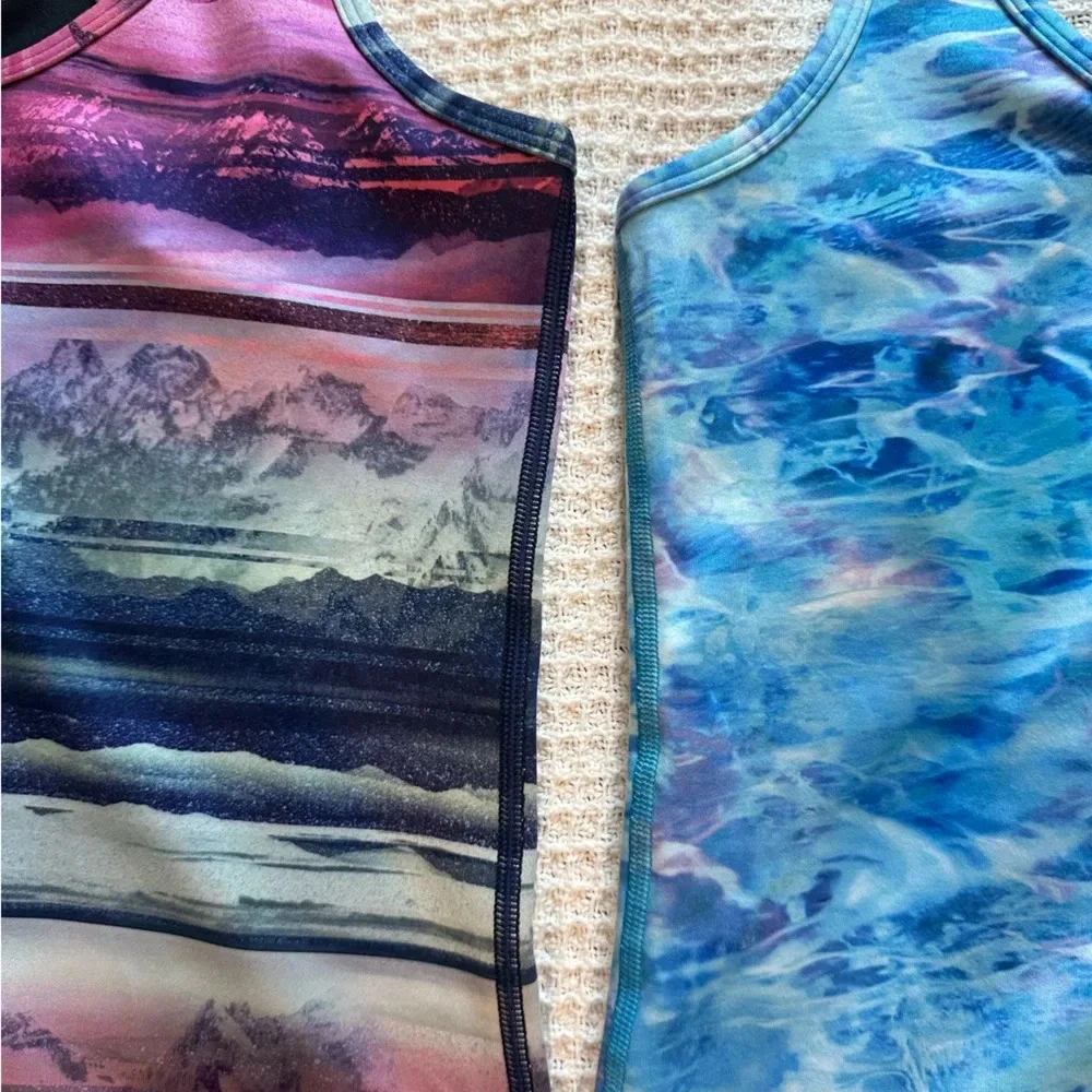 NWOT Set of 2 Lululemon Ivivva KeepUrCool Racer Tank tops, size 14, reversible - Picture 4 of 11